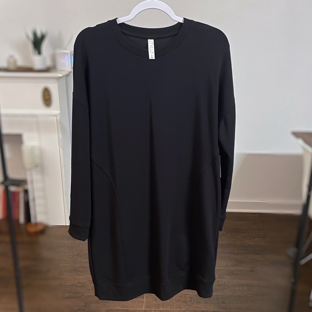 Black Sweatshirt Dress